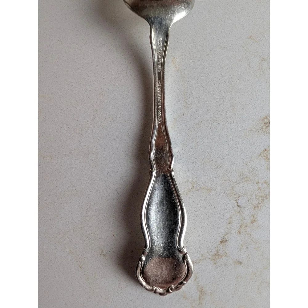 Wm Rogers & Son Silver Plate Teaspoons 1910 Orange Blossom Floral Set of 4